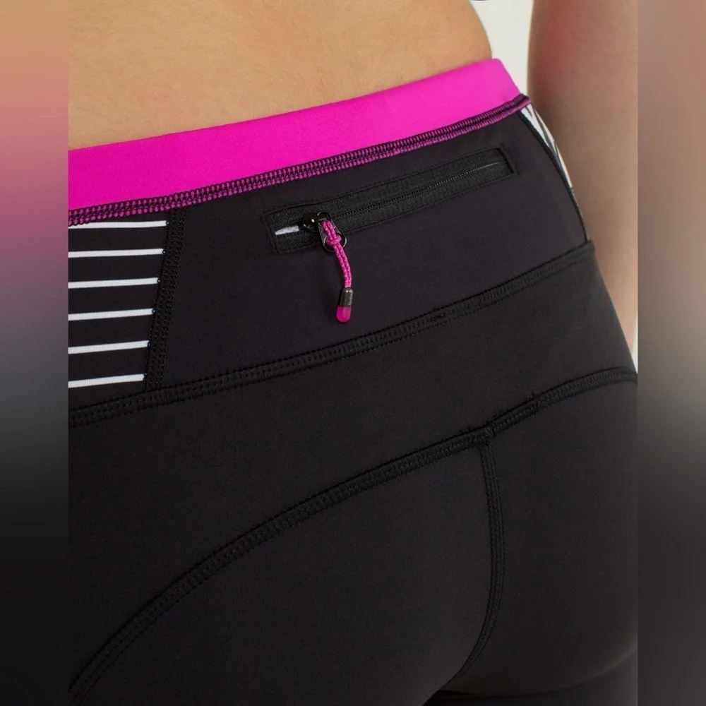 Lululemon Speed Tight *Brushed Interlock Black / Quilt Winter 13-28 size 6